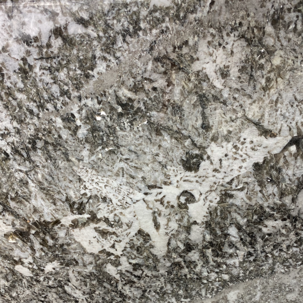 CT-335 Antique White Granite countertop sample with white and gray base colors and dark mineral inclusions