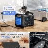 81JKs-kM9JL._AC_SL1500_ Portable power station with Lightning recharging from 0-100% in 2 hours using 700W AC Turbo-Charge, showing solar input options and car socket charging capabilities