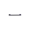 Black rectangular cabinet pull with extended length and square mounting plates