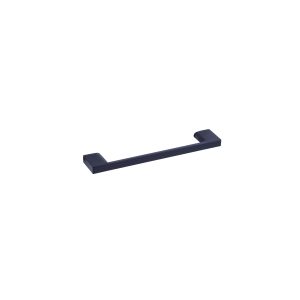 Black rectangular cabinet pull with square end caps