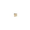 Square brass cabinet knob with protruding handle and brushed finish