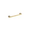Brushed gold finish cabinet pull handle with square end mounting plates