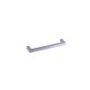 Gray rectangular cabinet pull handle with angular end caps