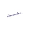 Brushed stainless steel bar handle with angled mounting posts on each end