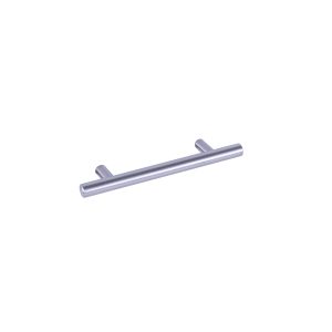Brushed stainless steel bar handle with angled mounting posts on each end