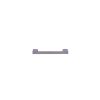 Simple gray pull handle with compact square mounting points and flat profile