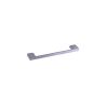 Modern gray aluminum cabinet handle with squared end caps and minimalist design