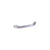 Brushed metal curved cabinet handle with asymmetrical design