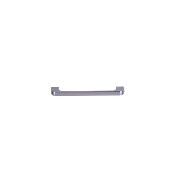 Stainless steel flat bar cabinet handle with angled end supports
