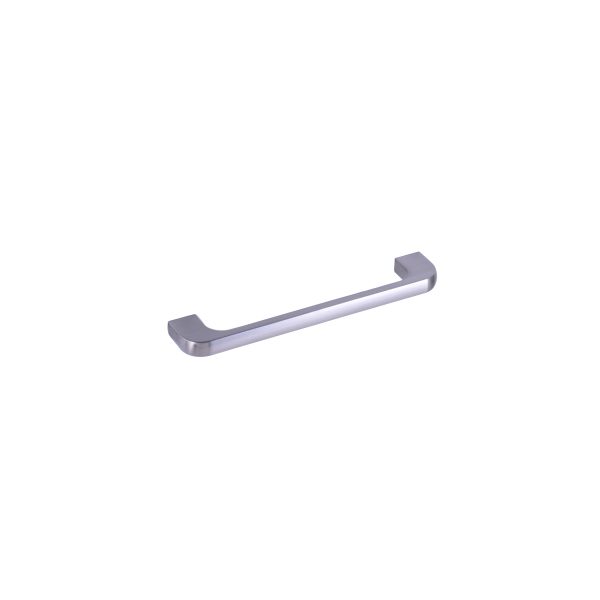 Stainless steel curved cabinet handle with angular end caps