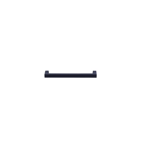 Black rectangular cabinet handle with square ends