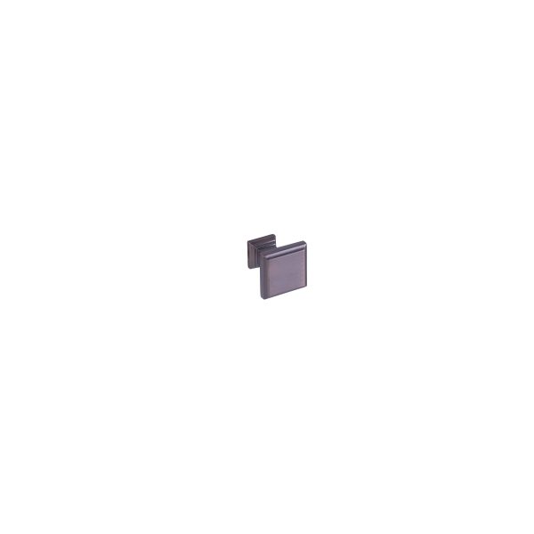 Dark purple square cabinet knob with protruding tab design