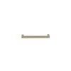 Brushed brass kitchen cabinet handle with minimalist rectangular profile