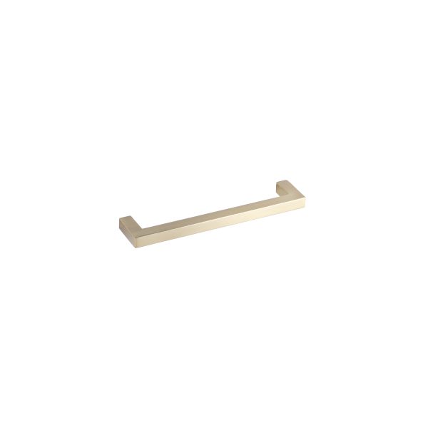 Champagne gold contemporary drawer pull with angled end caps