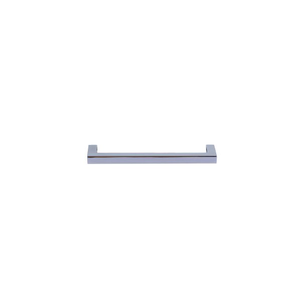 Brushed stainless steel cabinet pull handle with rectangular design