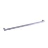 Contemporary gray aluminum towel bar with angular end brackets
