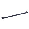 Modern dark navy blue angled towel bar with square end brackets