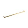 Brushed brass or gold modern straight towel bar with square end mounts