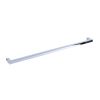Modern chrome and black straight towel bar with square mounting brackets