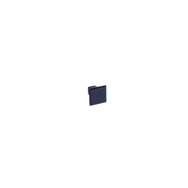 Dark navy blue square end cap for cabinet or furniture hardware