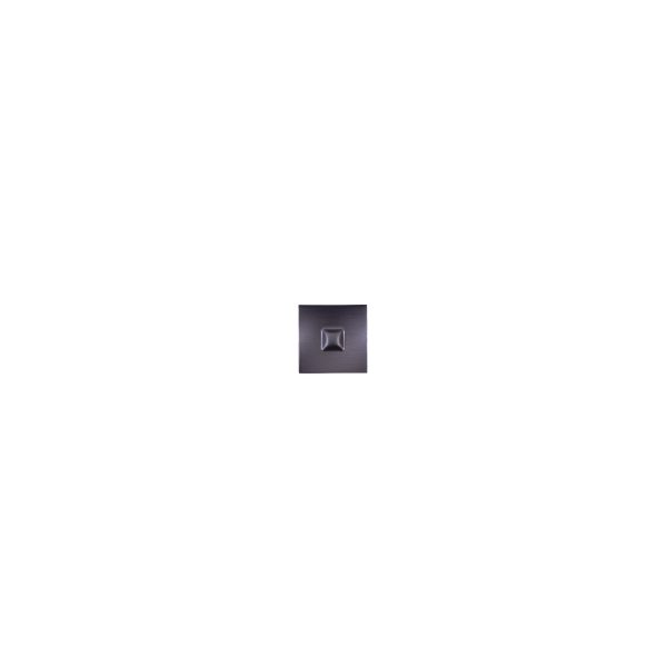 Dark gray square wall plate with embossed square design