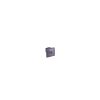 Dark gray square wall outlet cover with recessed square button detail