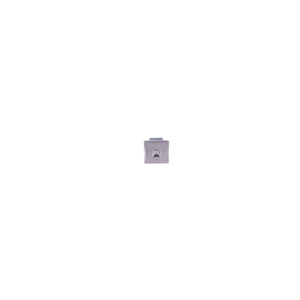 Gray square cabinet knob with embossed square design