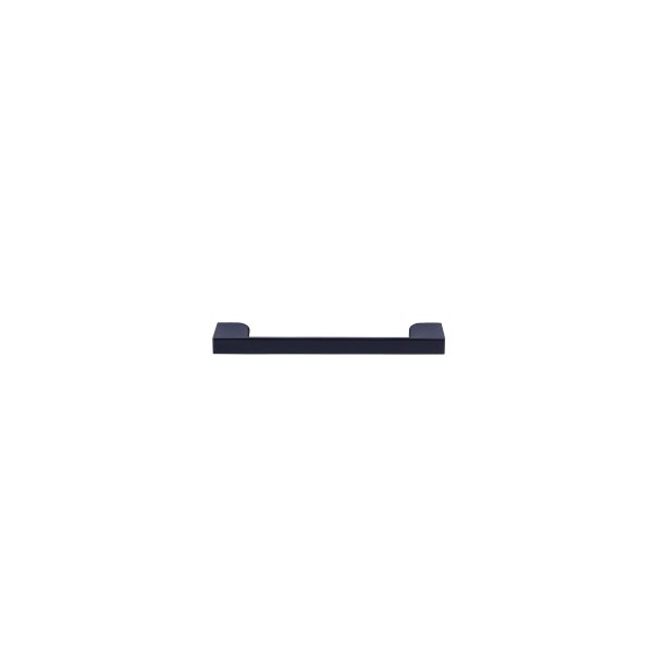 Black metal handle bar with end caps