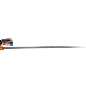 Jorgensen orange pipe clamp with long metal bar extended horizontally
