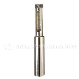 Diamond-coated core drill bit with metal shaft for precise hole drilling in hard materials