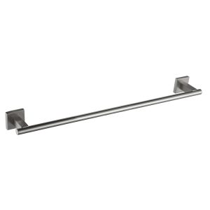 Stainless steel single towel bar with square mounting brackets