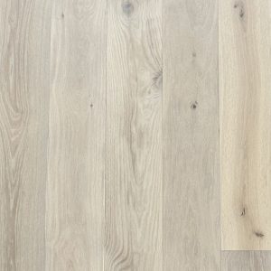 Light oak wood flooring with natural grain patterns and knots in vertical plank layout