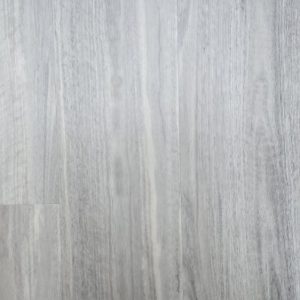 Light gray wood-grain laminate flooring with gentle color variations and natural wood appearance