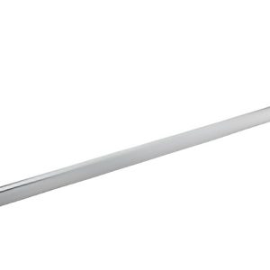 Modern chrome towel bar with square wall mounts on both ends