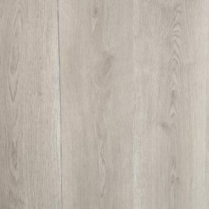 Light beige wood grain laminate flooring with visible plank seams and subtle wood texture