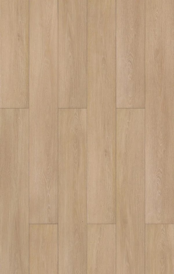 Natural light oak wood flooring with warm honey tones and realistic wood grain in random width planks
