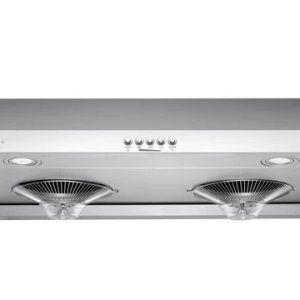 Hauslang stainless steel under-cabinet range hood with dual fans and manual knob controls