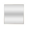 Brushed nickel framed square mirror with gradient reflective surface