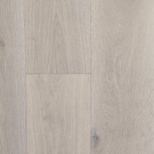 Cream-colored oak hardwood planks with natural wood grain and subtle knot details