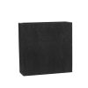 Black textured square planter box with open top