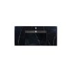 Black marble undermount bathroom sink with integrated drain and chrome faucet mounting area