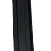 Black aluminum sliding door track or rail component