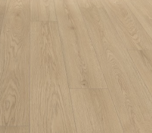 Natural light oak wood flooring with plank pattern
