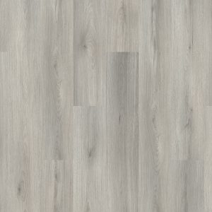 Light gray laminate wood flooring with plank design