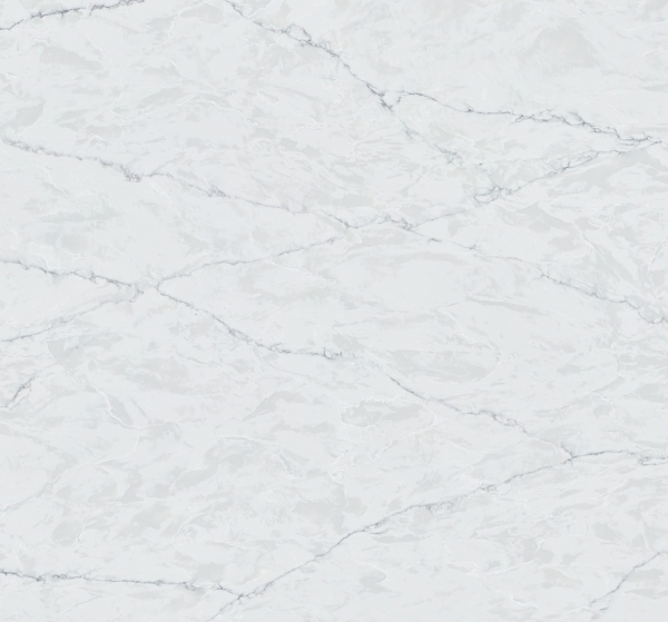 CT-623Z BIANCO ICE White marble countertop with gray and blue veining throughout the surface