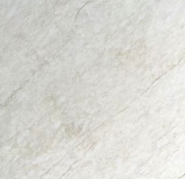 CT-625Z Velora Close-up of white marble surface with gray veining and diagonal striations